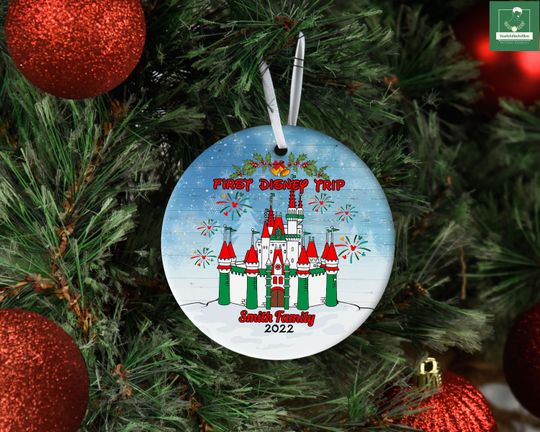 First Disney Trip Ornament, Family 1st Christmas Trip Ornament