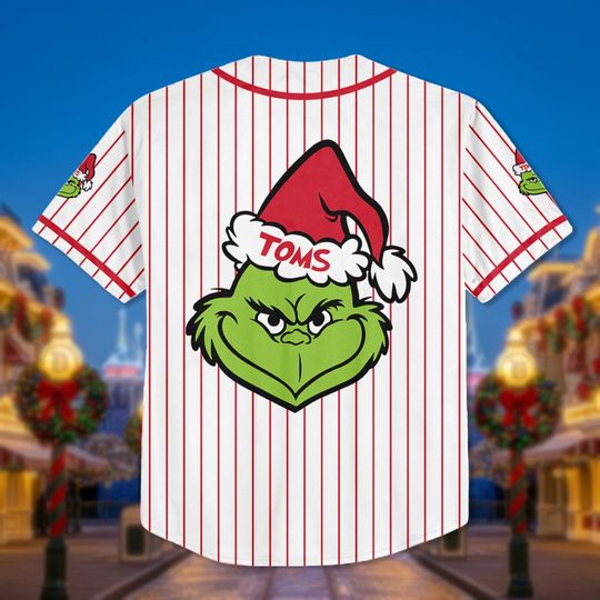 Personalized Grin Baseball Jersey: Christmas Birthday Gift