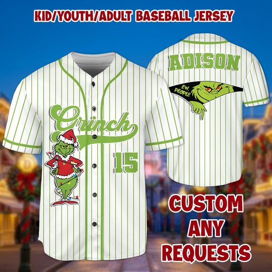 Custom funny character Christmas Jersey: Personalized Grin Tee