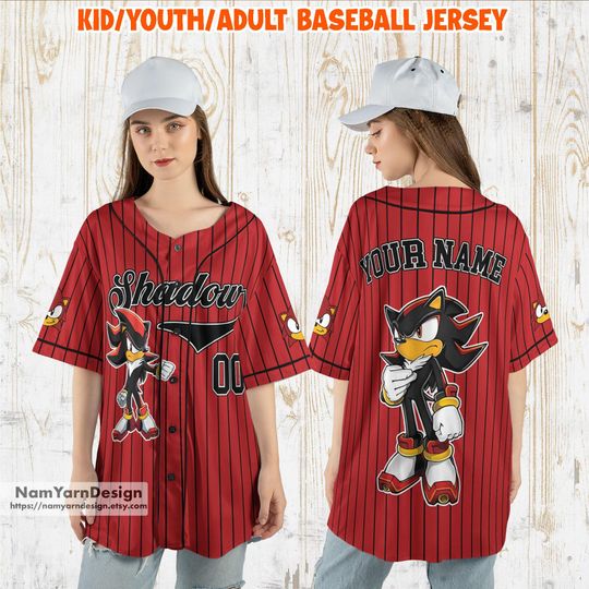 Personalize Sonic Shadow The Hedgehog Badass Jersey, Custom Name & Number Sonic Jersey, Funny Sonic Party Shirt, Sonic Birthday Gift