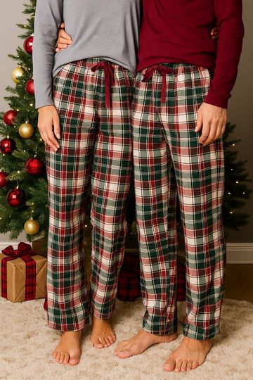 Women's Flannel Pajama Pants Christmas Plaid Comfortable Sleepwear Holiday Lounge Pants