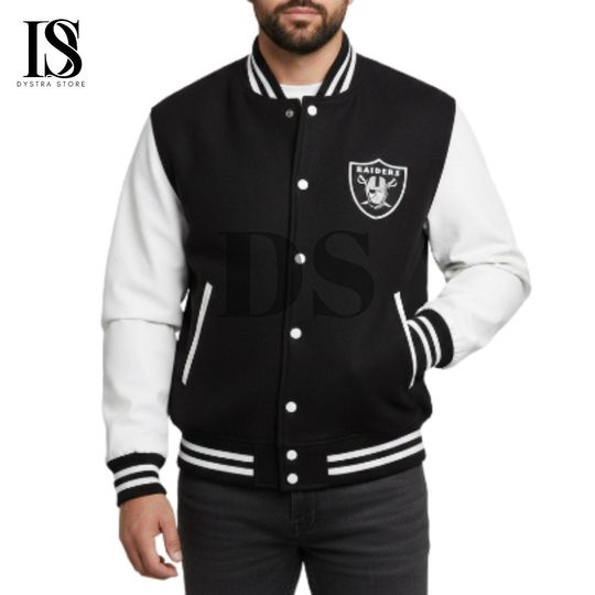Las Black Vegas Real Raiders Varsity Jacket
