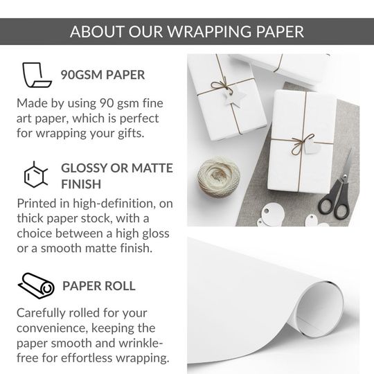 Christmas Wrapping Paper Roll, Elegant Striped Christmas Gift Wrap Roll, Holiday Gift Wrap, Luxury Christmas Wrapping Paper