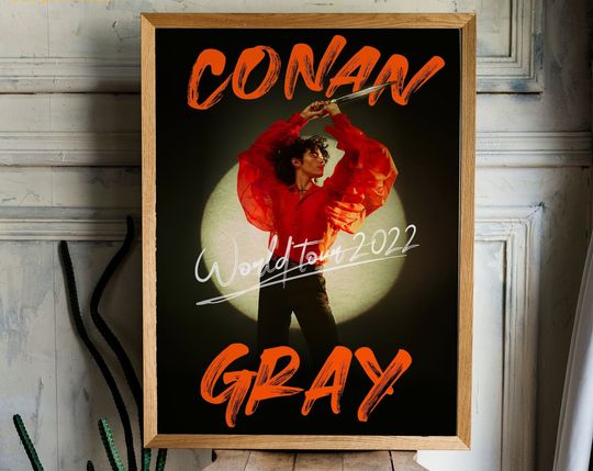 Conan Gray World Tour 2022 Poster, Conan Gray Poster, Room Decor, Music Poster, Gray Art