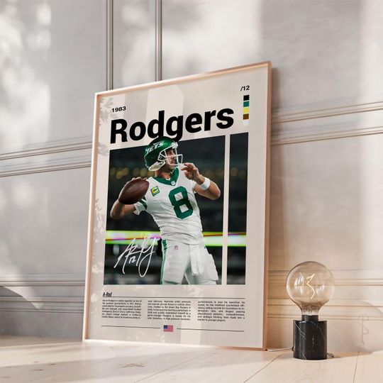Aaron Rodgers Wall Art Packers Football Poster