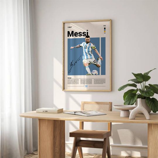 Messi Quote Poster Motivational Wall Art