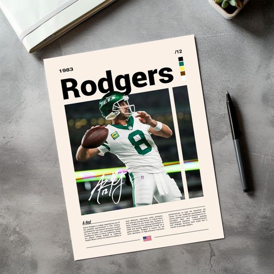 Aaron Rodgers Wall Art Packers Football Poster