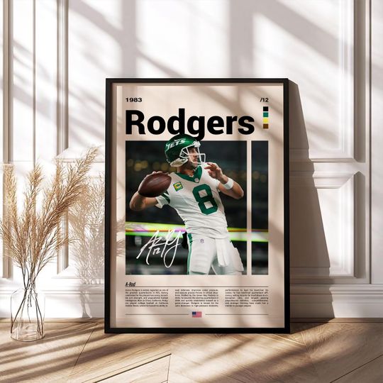 Aaron Rodgers Wall Art Packers Football Poster