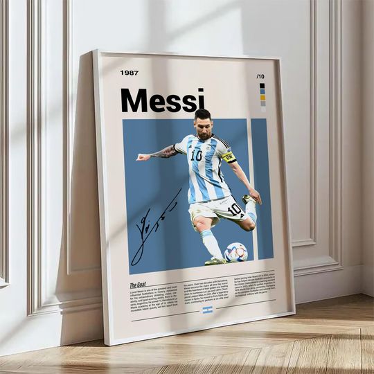 Messi Quote Poster Motivational Wall Art