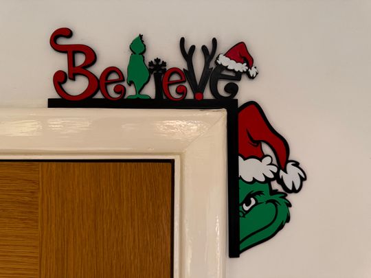 Christmas Door Corner Decoration with Funny Character