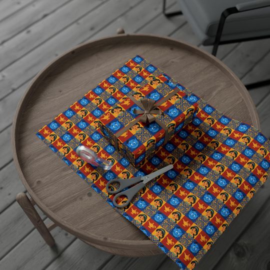 Aladdin Inspired Gift Wrap: Colorful Wrapping Paper Sheets