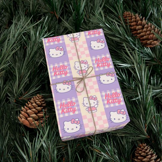Gift Wrap Paper, Hello Kitty Wrapping Paper for Birthdays, Baby Showers, Holidays