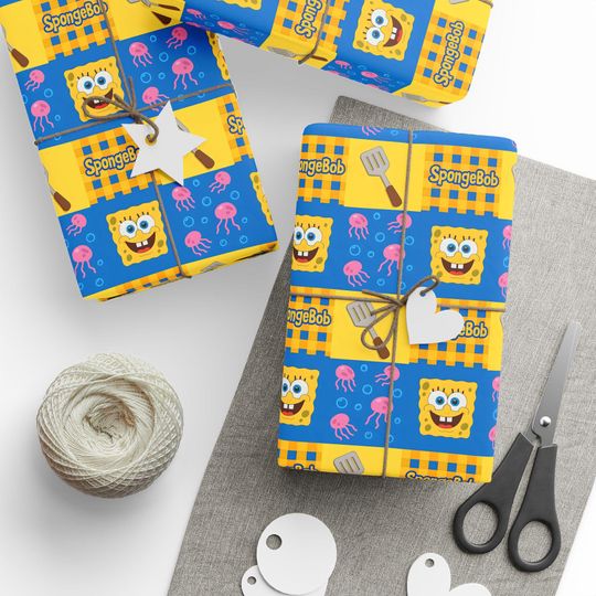 SpongeBob Wrapping Paper: Fun Birthday Gift Wrap for Kids