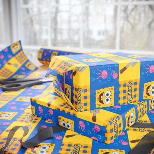 SpongeBob Wrapping Paper: Fun Birthday Gift Wrap for Kids