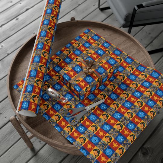Aladdin Inspired Gift Wrap: Colorful Wrapping Paper Sheets