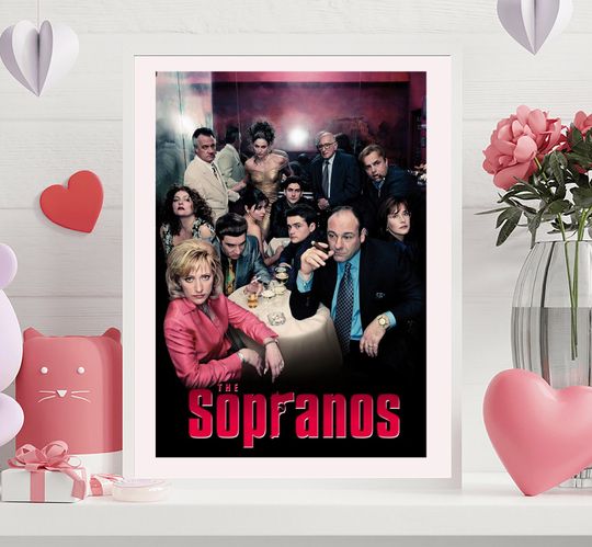The Sopranos poster, Sopranos family movie retro print decor home