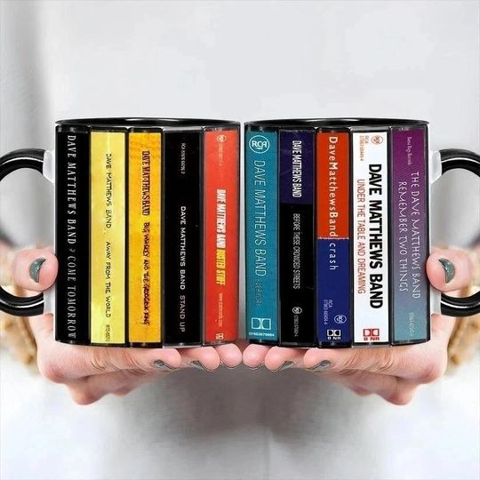 Dave Matthews Band Albums Cassette Collection Retro Coffee Mug