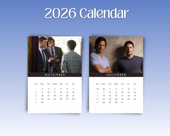 Supernatural 2026 Calendar