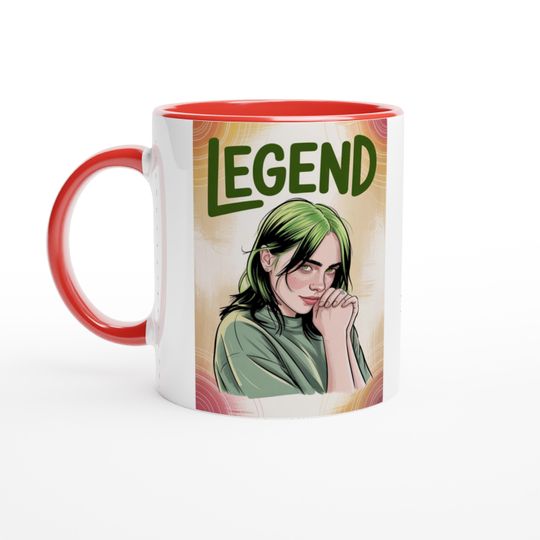Billie Eilish Mug Celebrity Signature Glossy Ceramic Coffee Cup