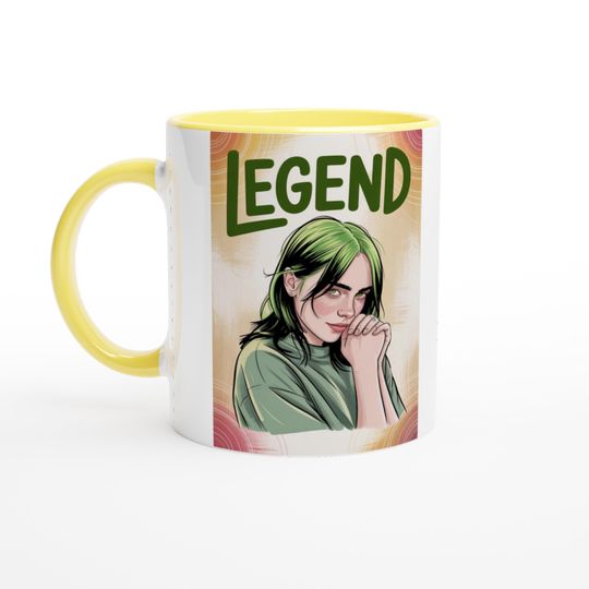 Billie Eilish Mug Celebrity Signature Glossy Ceramic Coffee Cup