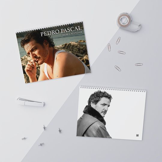 Pedro Pascal Wall Calendar 2026 - Monthly Organizer, Room Decor, Celebrity Fan Gift