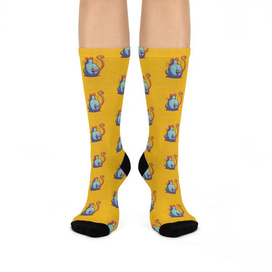 Funny Rat Socks: Sarcastic Novelty Print Cushioned Crew Socks