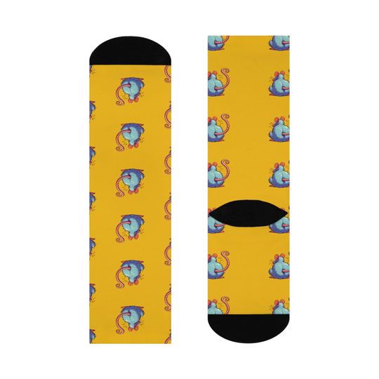 Funny Rat Socks: Sarcastic Novelty Print Cushioned Crew Socks