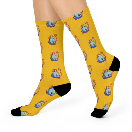 Funny Rat Socks: Sarcastic Novelty Print Cushioned Crew Socks