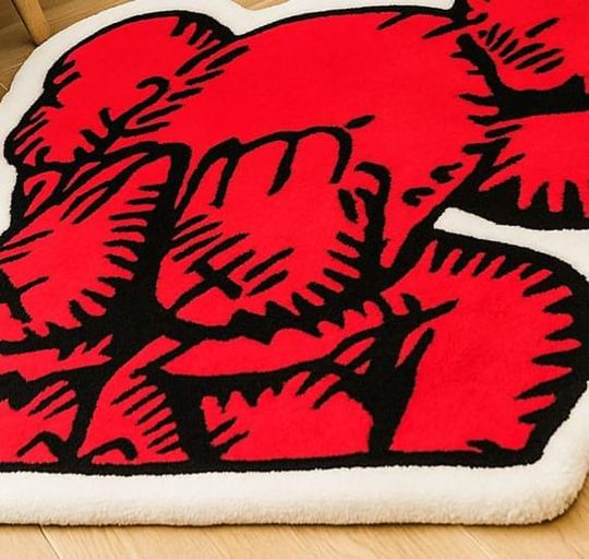 Pink Cartoon Character Rug