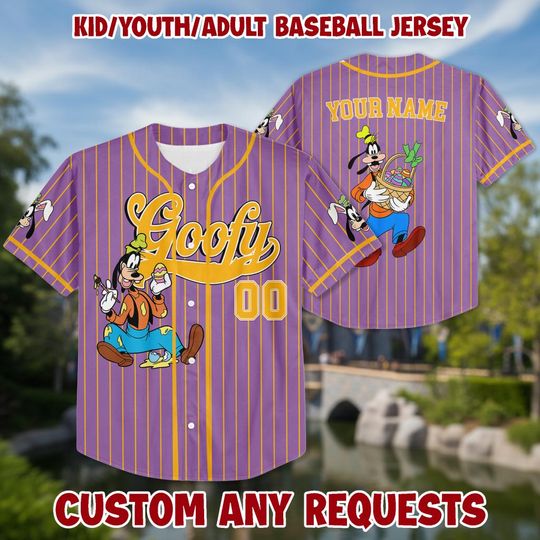 Personalized Mouse Mouse Baseball Kid Adult Jersey, Goofy Shirt, Easter Gift
