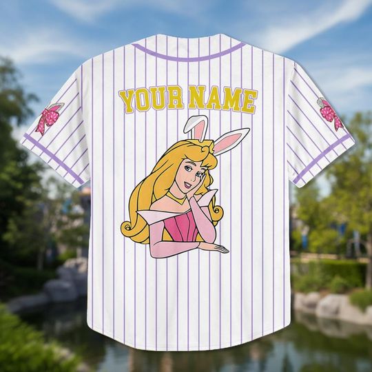 Custom Name Princess Baseball Kid Adult Jersey, Easter Gift