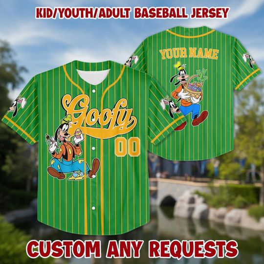 Personalized Mouse Mouse Baseball Kid Adult Jersey, Goofy Shirt, Easter Gift