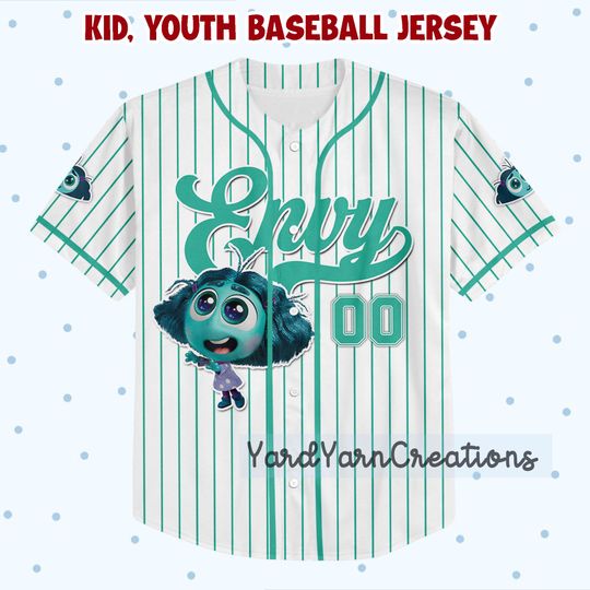 Personalized Envy Baseball Kid Adult Jersey, Disney Cartoon Shirt