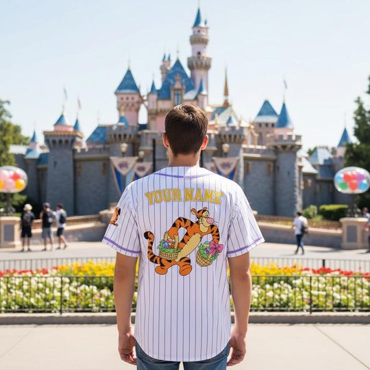 Personalized Tigger Baseball Kid Adult Jersey, Winnie the Pooh  Shirt, Easter Gift