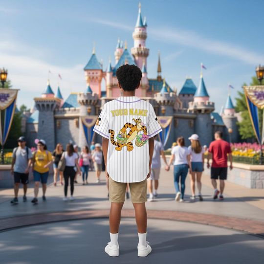 Personalized Tigger Baseball Kid Adult Jersey, Winnie the Pooh  Shirt, Easter Gift