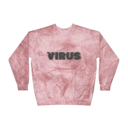 Virus Graphic Unisex Color Blast Crewneck Sweatshirt