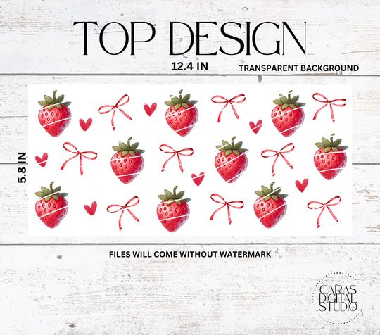 Strawberry Tumbler Wrap Design: Summer Quencher