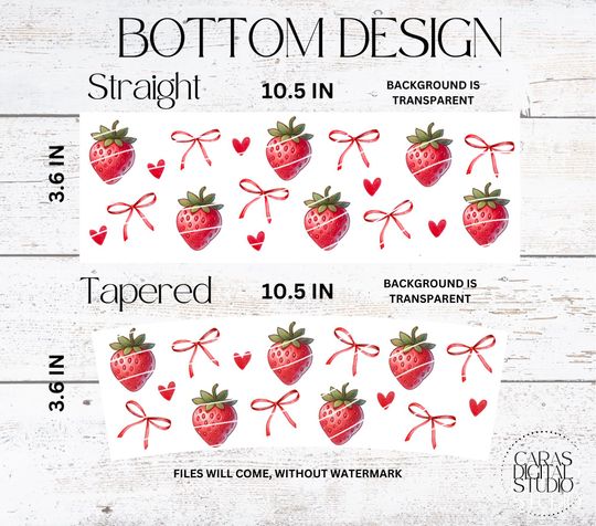 Strawberry Tumbler Wrap Design: Summer Quencher