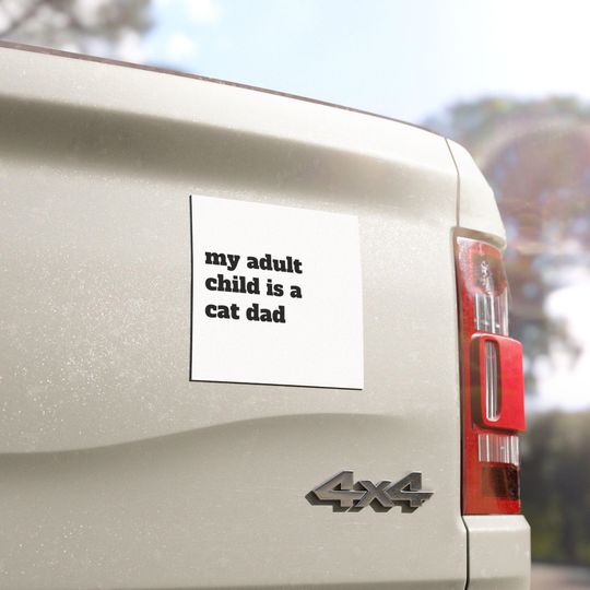Cat Dad Car Magnet