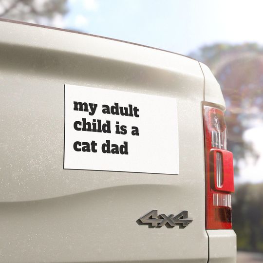 Cat Dad Car Magnet