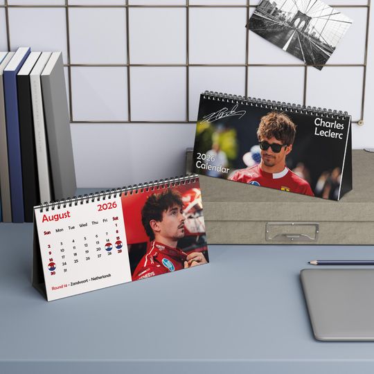 2026 Charles Leclerc Desk Calendar | 2026 Desk Calendar | Charles Leclerc