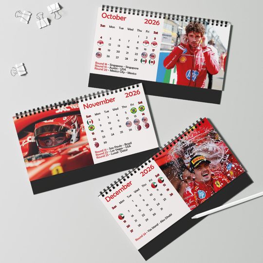 2026 Charles Leclerc Desk Calendar | 2026 Desk Calendar | Charles Leclerc