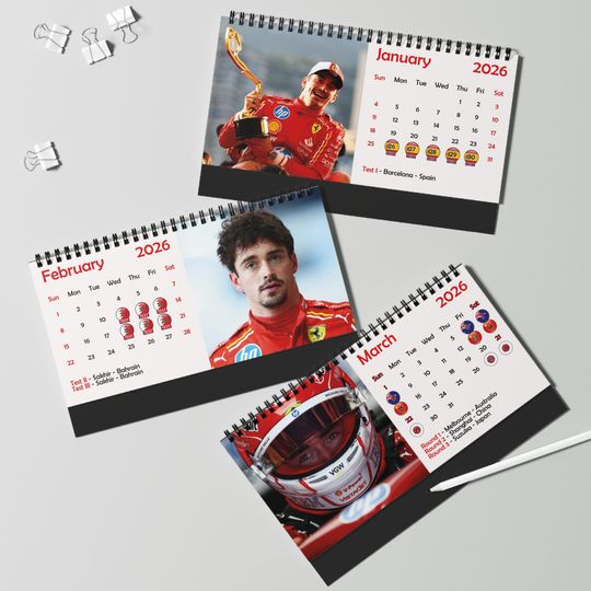 2026 Charles Leclerc Desk Calendar | 2026 Desk Calendar | Charles Leclerc