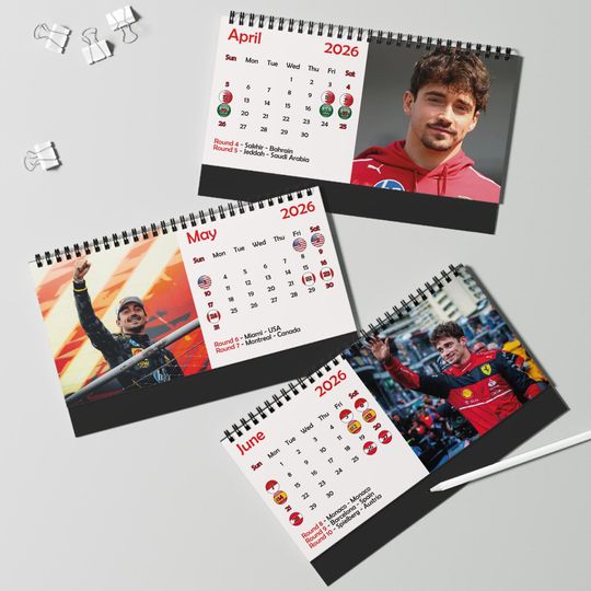 2026 Charles Leclerc Desk Calendar | 2026 Desk Calendar | Charles Leclerc