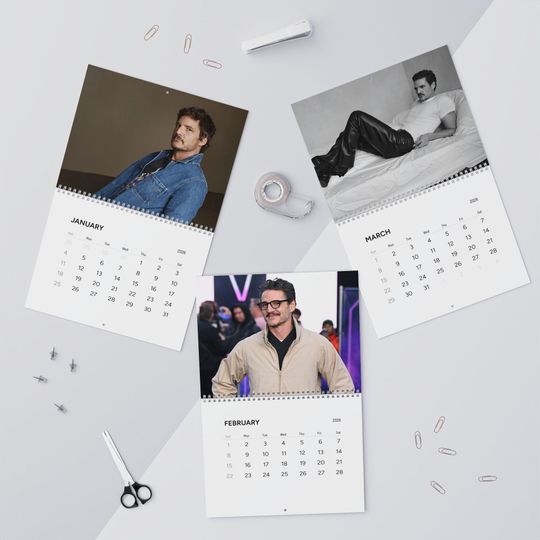 Pedro Pascal 2026 Wall Calendar, Pedro Pascal Fan Gift, The Internets Favourite Daddy