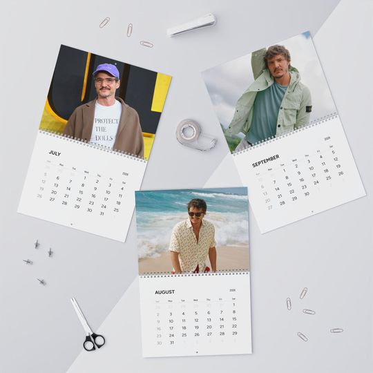 Pedro Pascal 2026 Wall Calendar, Pedro Pascal Fan Gift, The Internets Favourite Daddy