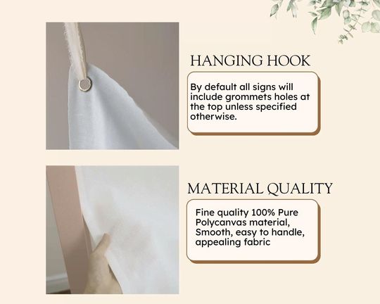 Custom Fabric Wedding Welcome Sign  Modern Polycanvas Wedding Sign  Wedding Banner  Personalised Wedding Decor  Engagement Party Sign