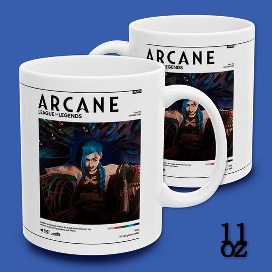 Arcane Jinx Mug | League of Legends Anime Coffee Cup, Arcane Merch