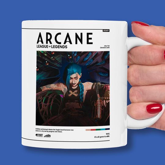 Arcane Jinx Mug | League of Legends Anime Coffee Cup, Arcane Merch