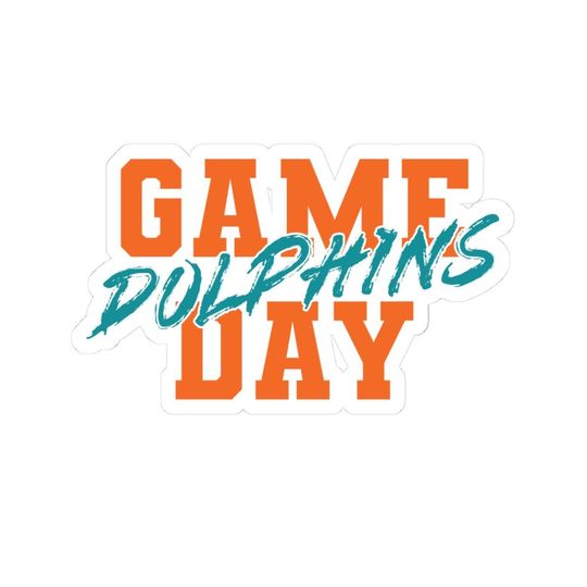 Miami Football Game Day Sticker, Dolphins Fan Sticker